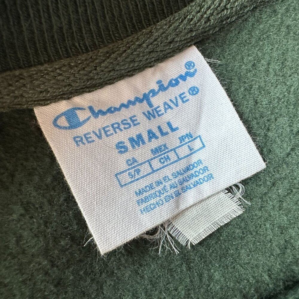 Vintage Champion Baylor University Adult Small Sweatshirt Reverse Weave Green - Picture 4 of 5